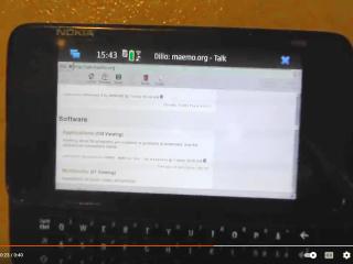 Dillo running on Nokia N900