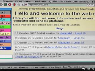 Dillo running on a PlayStation 2